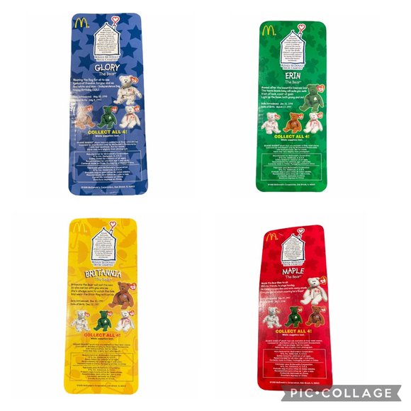 Ty 1999 Set of 4 McDonalds International McDonalds - Picture 2 of 10